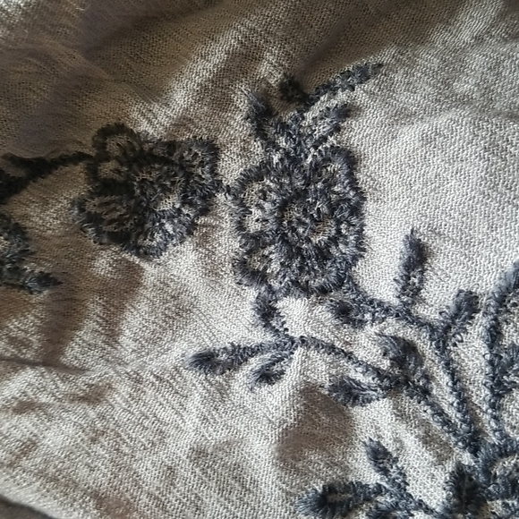 Free People embroidered blue top - Picture 3 of 6